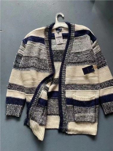 Cardigans décontractés à rayures pour femmes