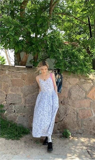 Robe maxi imprimée pour femme