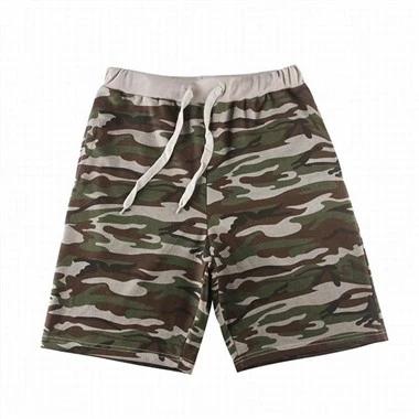 Short en tissu éponge à imprimé camouflage pour homme