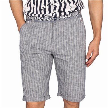 Short de bain en coton imprimé pour homme