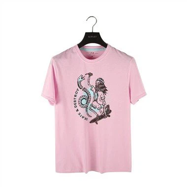 T-shirt décontracté à col rond pour hommes