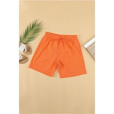 Short de sport décontracté orange pour homme